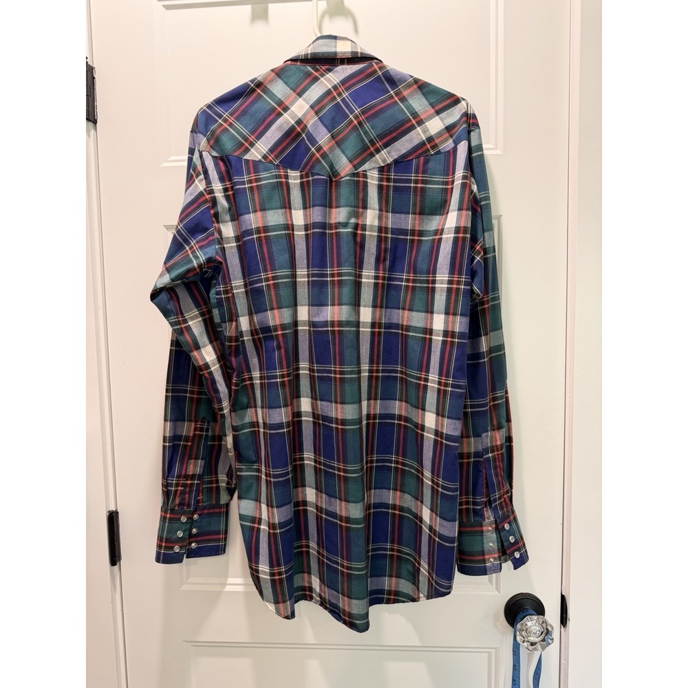 Vintage Ely Cattleman western wear pearl snap shirt men's Large Tall - Picture 3 of 3